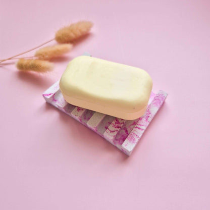 Hot Pink Rectangular dish soap, sparkly marble design soap holder