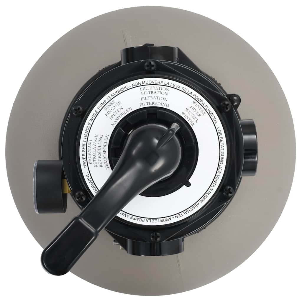NNEVL Pool Sand Filter with 4 Position Valve Grey 350 mm