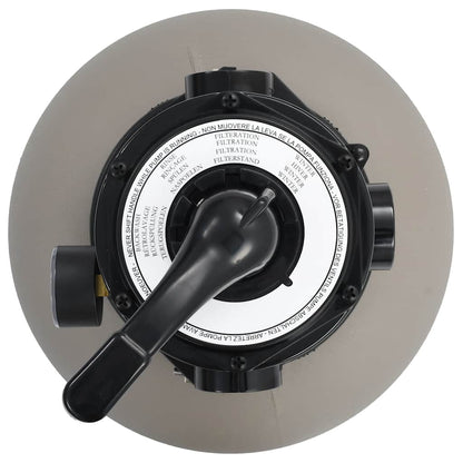 NNEVL Pool Sand Filter with 4 Position Valve Grey 350 mm