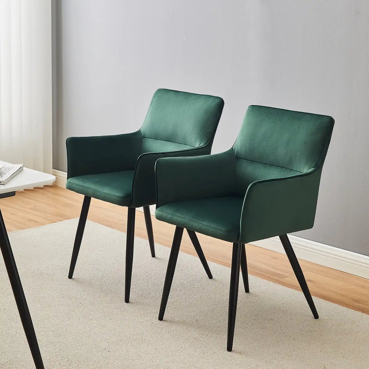 Ebern Velvet Dining Chairs [Set of 2]