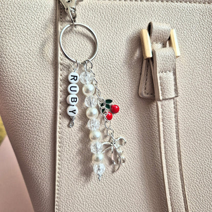 Personalised Pick your Charms Beads Keyring